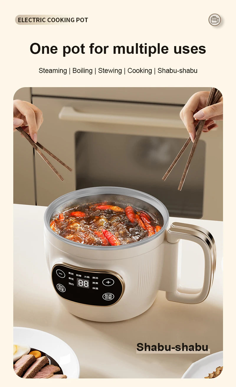 2L Multicooker Low Sugar Rice cooker Hotpot Ramen boiler Soup stew pot Automatic insulation Baby supplement congee simmer 110V