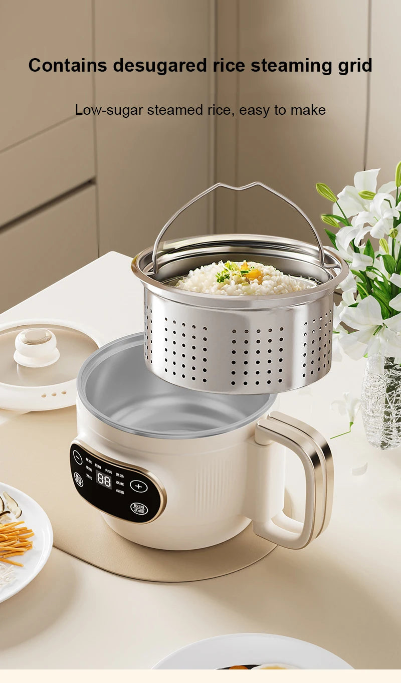 2L Multicooker Low Sugar Rice cooker Hotpot Ramen boiler Soup stew pot Automatic insulation Baby supplement congee simmer 110V