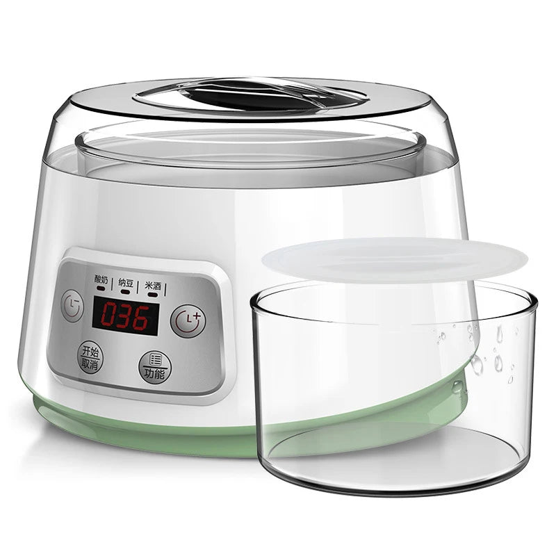 1.3L Automatic Yogurt Machine Constant Temperature Fermentation Rice Wine Machine Natto Machine Glass Liner 3 in 1 Yogurt Maker