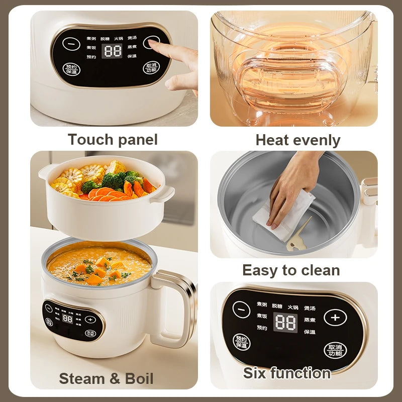 2L Multicooker Low Sugar Rice cooker Hotpot Ramen boiler Soup stew pot Automatic insulation Baby supplement congee simmer 110V