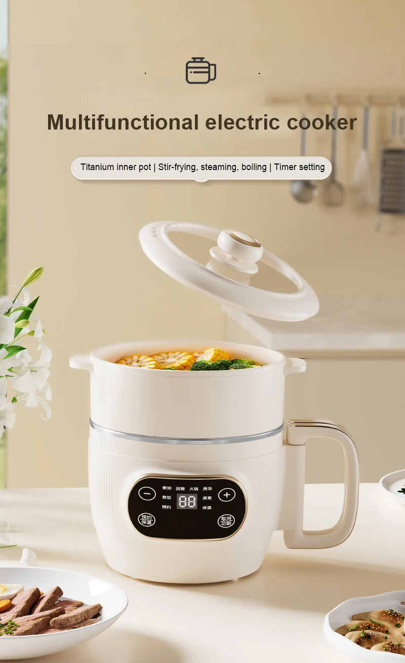 2L Multicooker Low Sugar Rice cooker Hotpot Ramen boiler Soup stew pot Automatic insulation Baby supplement congee simmer 110V