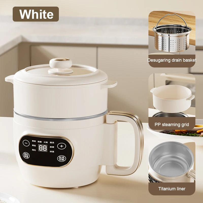 2L Multicooker Low Sugar Rice cooker Hotpot Ramen boiler Soup stew pot Automatic insulation Baby supplement congee simmer 110V