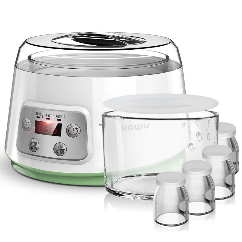 1.3L Automatic Yogurt Machine Constant Temperature Fermentation Rice Wine Machine Natto Machine Glass Liner 3 in 1 Yogurt Maker
